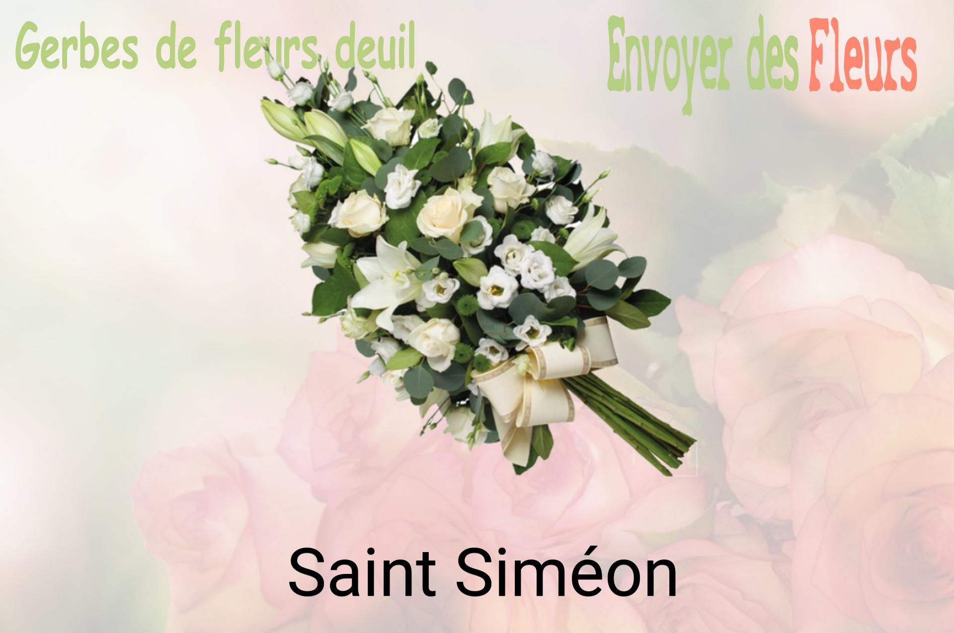Gerbe de fleurs de deuil livrée à Saint-Siméon